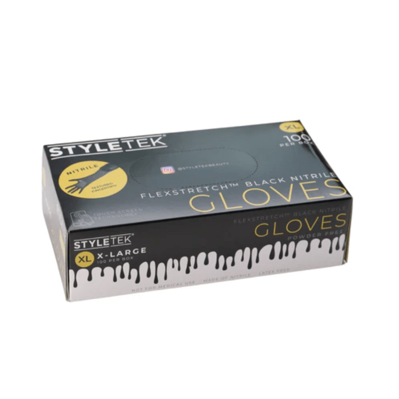 Styletek Black Nitrile Gloves 100pk - Styletek | Available at Studio 360 Salon, Chatham, NJ