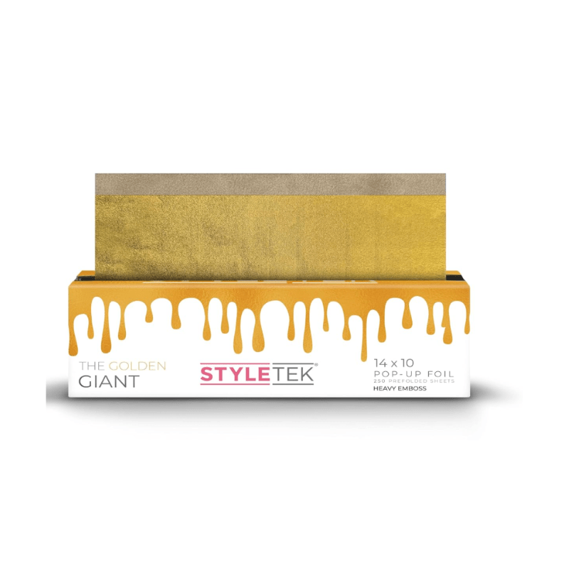 Styletek The Golden Giant 14x10 250ct Mega Wide Heavy Texture Foil Sheets - Styletek | Available at Studio 360 Salon, Chatham, NJ