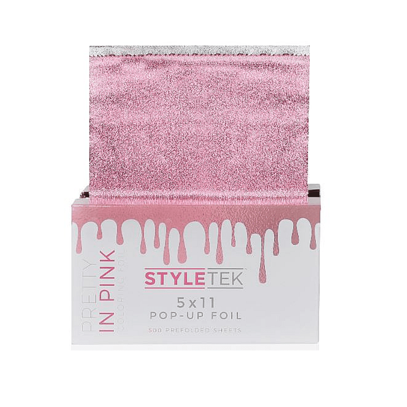 Styletek Pretty In Pink Embossed Pop-Up Foil 500ct 5x11 (Runway) - Styletek | Available at Studio 360 Salon, Chatham, NJ