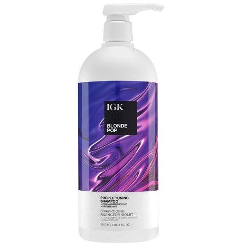 IGK BLONDE POP Purple Toning Shampoo 33.8oz - IGK Hair | Available at Studio 360 Salon, Chatham, NJ