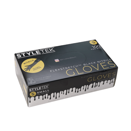 Styletek Black Nitrile Gloves 100pk - Styletek | Available at Studio 360 Salon, Chatham, NJ