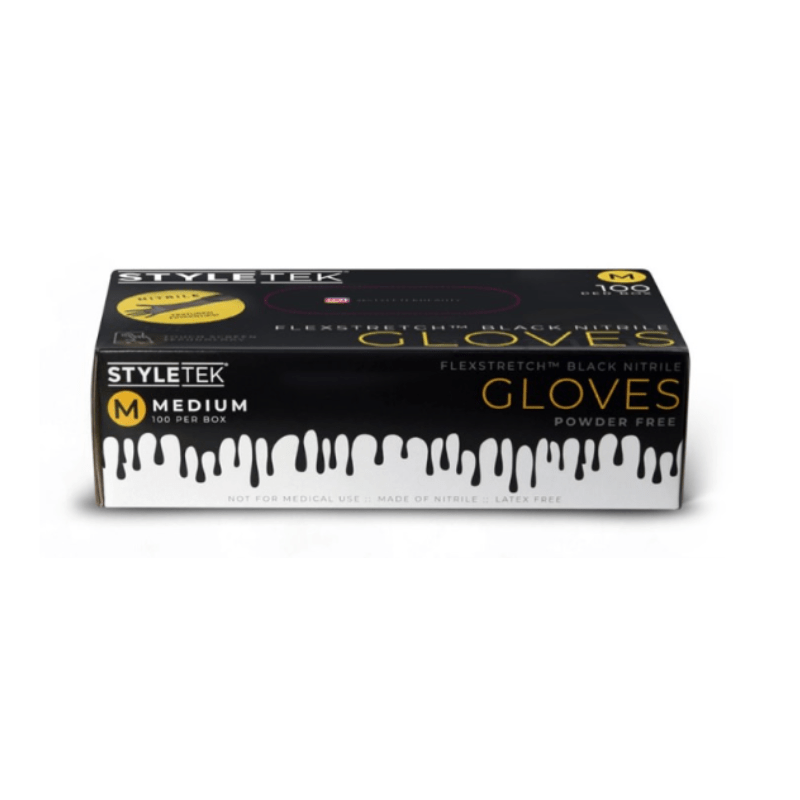 Styletek Black Nitrile Gloves 100pk - Styletek | Available at Studio 360 Salon, Chatham, NJ