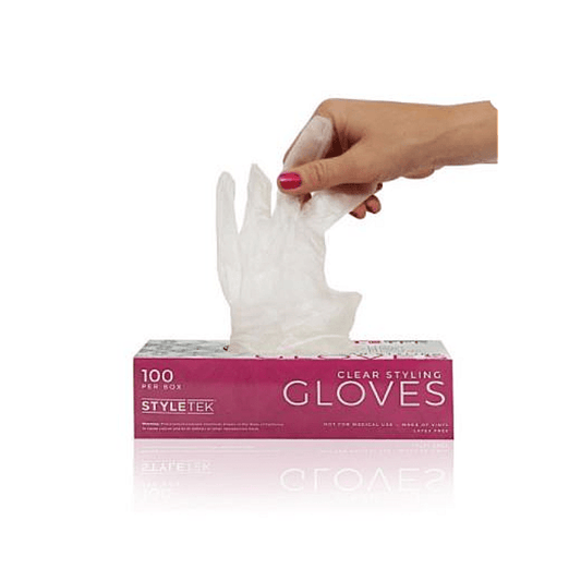 Styletek Clear Vinyl Powder Free Gloves - Styletek | Available at Studio 360 Salon, Chatham, NJ