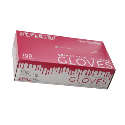 Styletek Pink Powder Free Gloves 100pk - Styletek | Available at Studio 360 Salon, Chatham, NJ