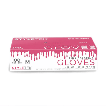 Styletek Pink Powder Free Gloves 100pk (Runway) - Styletek | Available at Studio 360 Salon, Chatham, NJ