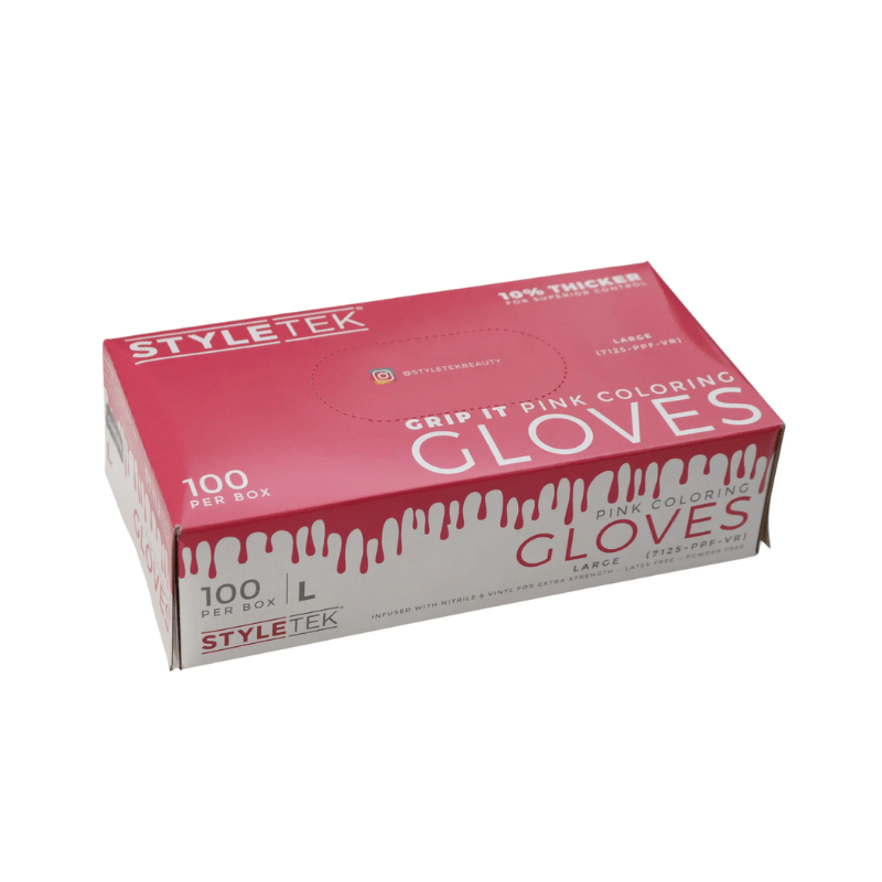 Styletek Pink Powder Free Gloves 100pk - Styletek | Available at Studio 360 Salon, Chatham, NJ