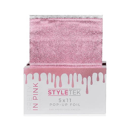 Styletek Pretty In Pink Embossed Pop-Up Foil 500ct 5x11 (Runway) - Styletek | Available at Studio 360 Salon, Chatham, NJ