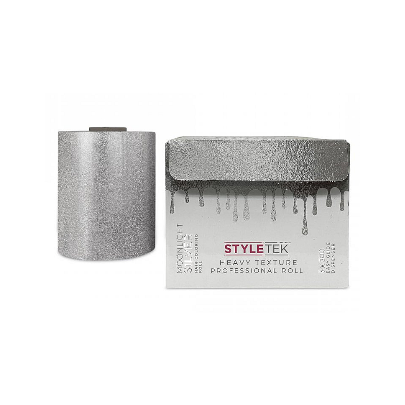 Styletek Moonlight Silver Embossed Foil Roll 5x300 (Runway) - Styletek | Available at Studio 360 Salon, Chatham, NJ
