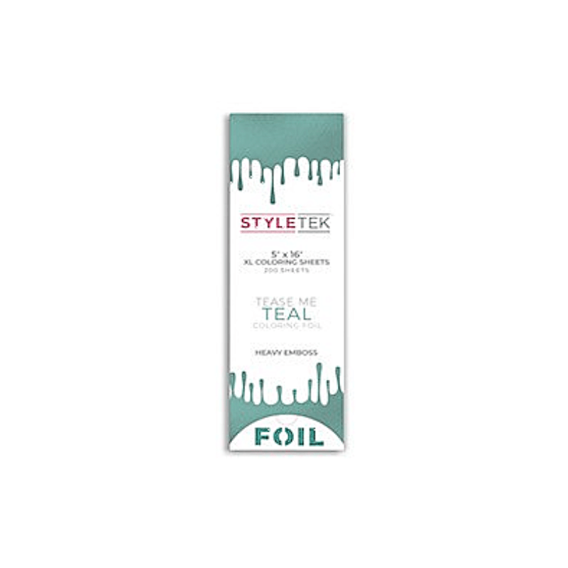 Styletek Tease Me Teal Balayage XL Sheets 200ct 5x16 - Styletek | Available at Studio 360 Salon, Chatham, NJ